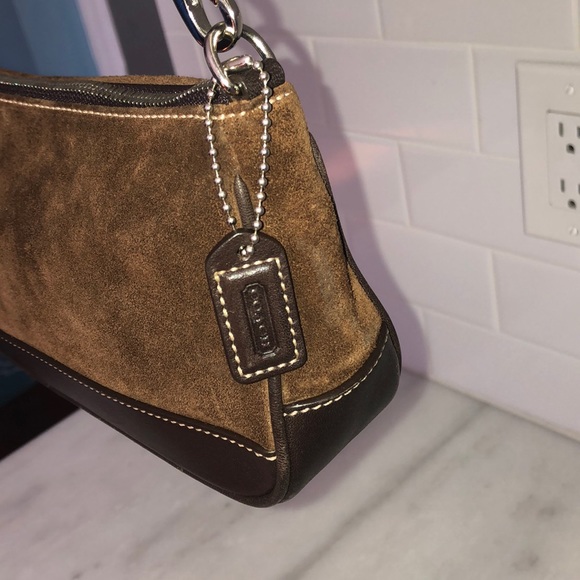 Coach Brown Suede Mini Bag - Picture 3 of 11